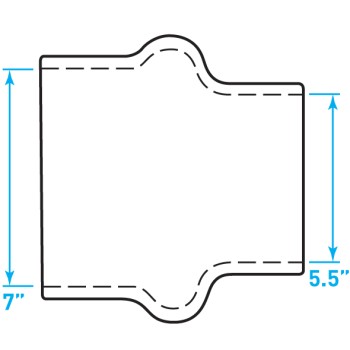 Air Intake Rubber Hump Hose Reducer - 7" / 5.5"